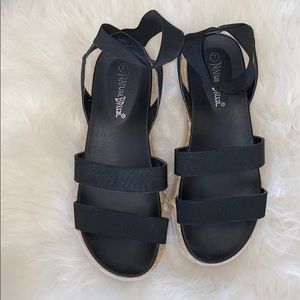 Nine West Black Strappy Sandals
